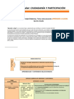 Espacio Curricular Tema Estructurante APRENDER A ELEGIR. Quinto Grado