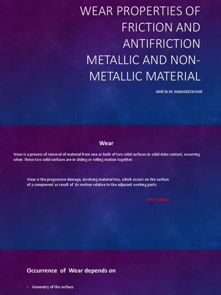 Wear Properties of Friction Materials | PDF | Wear | Friction