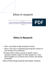 Ethics in Research