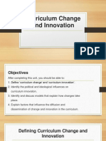 Curriculum Change and Innovation Models