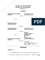 Court of Tax Appeals: Republic of The Philippines Quezon City