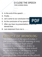 6 How To Close The Speech