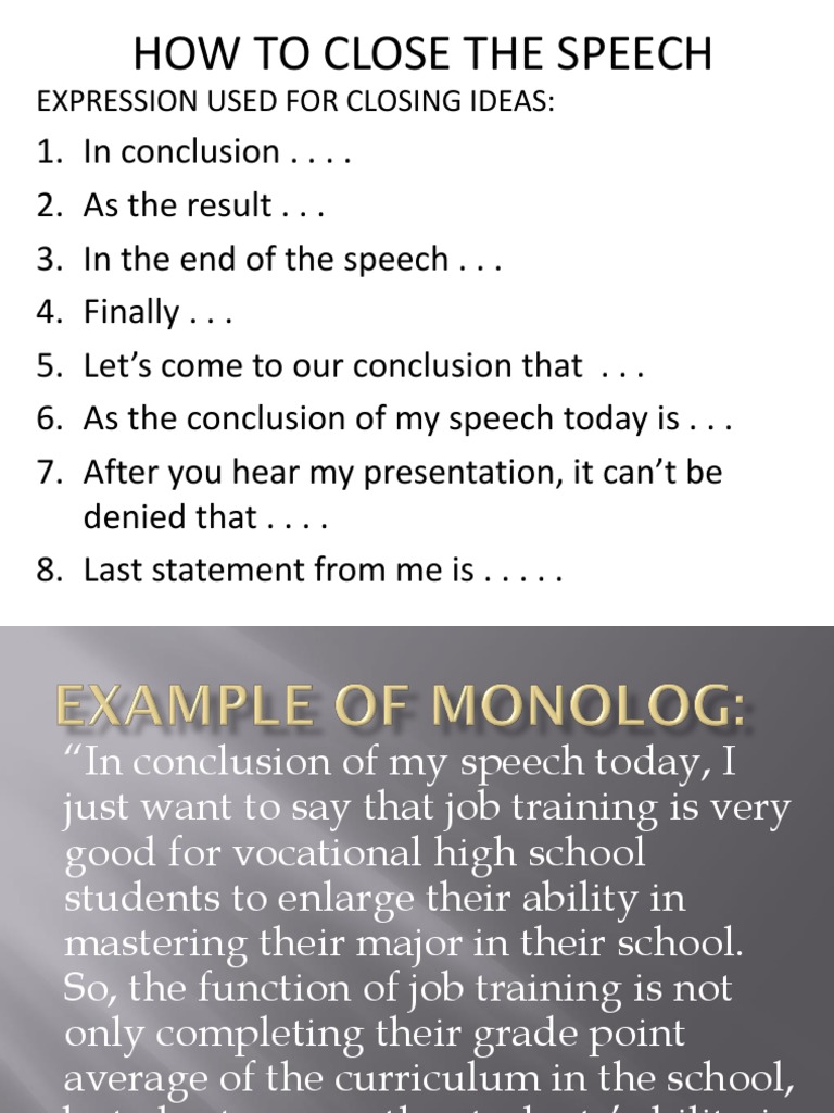 6 How To Close The Speech | PDF | Career &amp; Growth | Wellness