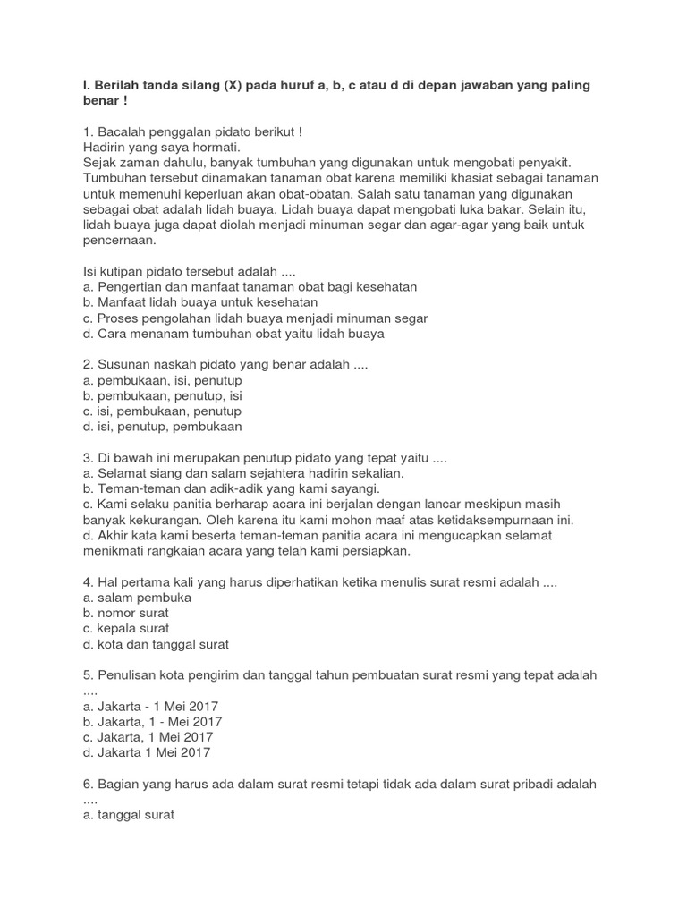 58 Kutipan Di Atas Merupakan Teks Pidato Bagian Pembuka Penutup Isi Akhir