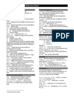 UNIX Reference Sheet