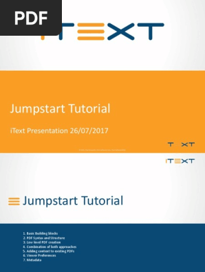 IText Jumpstart Tutorial