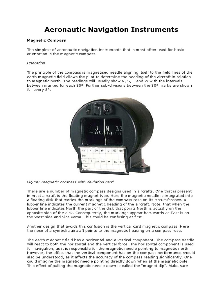 Navigation Instruments | PDF | Transponder (Aeronautics) | Compass