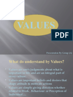 Values: Presentation by Group (A)