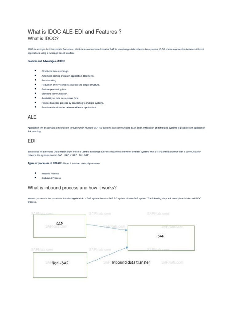 Understanding IDOC in SAP EDI Systems | PDF | Electronic Data ...