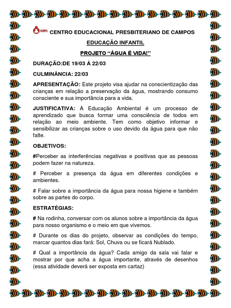 Projeto Agua | PDF | Água | Ambiente natural, image size:768x1024