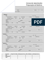 Ficha de Inscri o Encontro Batismo 2