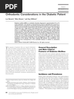 Orthodontic Considerations in The Diabetic Patient: Luc Bensch, Marc Braem, and Guy Willems