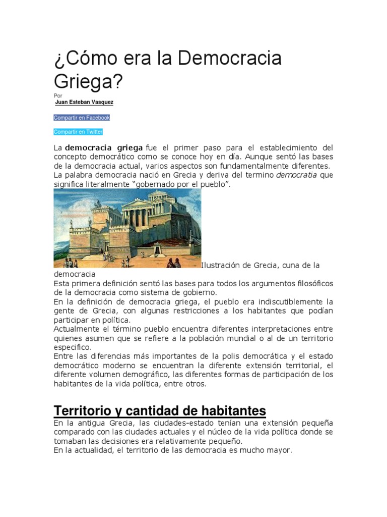 La Democracia en la Antigua Grecia | PDF | Antigua Grecia | Democracia