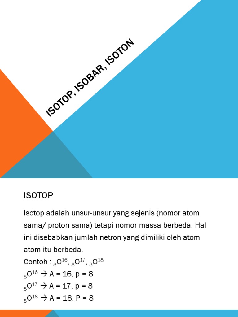 Isotop, Isobar, Isoton | PDF | Sains & Matematika