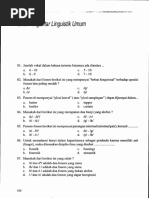 Soal Pengantar Linguistik Umum PDF