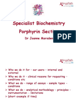 Specialist Biochemistry Porphyrin Section: DR Joanne Marsden