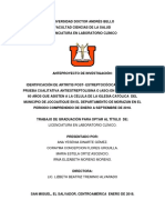 Identificación de artritis post-estreptocócica mediante prueba ASO en adultos de 20-60 años en El Salvador