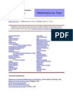 Mathematics On The Web Mathematics by Topic