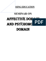 Affective Domain and Psychomotor Domain: Seminar On