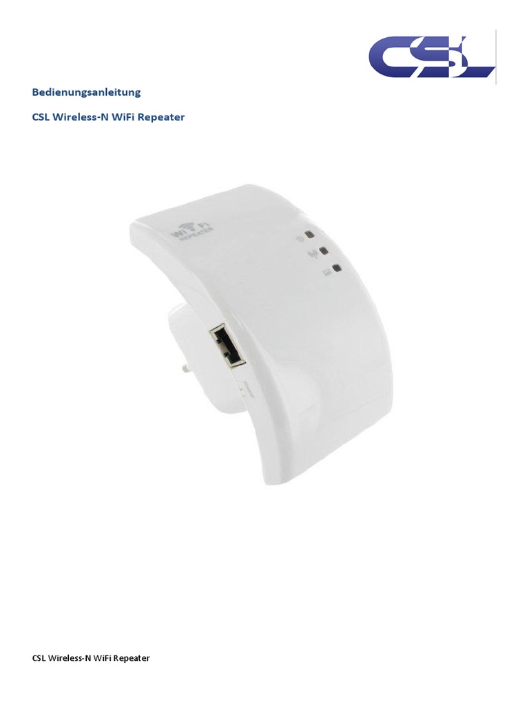 CSL Wireless Repeater PDF | PDF