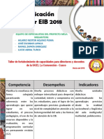 Planificación Curricular MELA 2018