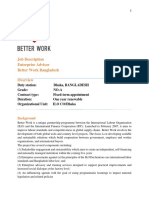 Job Description Enterprise Advisor Better Work Bangladesh: Background