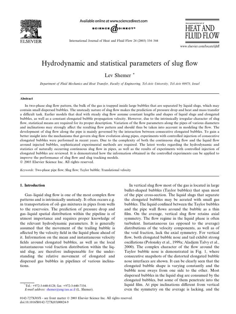 Slug Flow Dynamics and Statistical Analysis | PDF | Liquids | Fluid ...