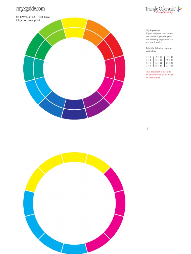 CMYK XTRA - Test Form A4 Ink Jet or Laser Print PDF | PDF | Magenta | Cyan