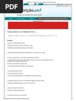 Nutrição Para Cães e Gatos Na Clínica Veterinária a -Z