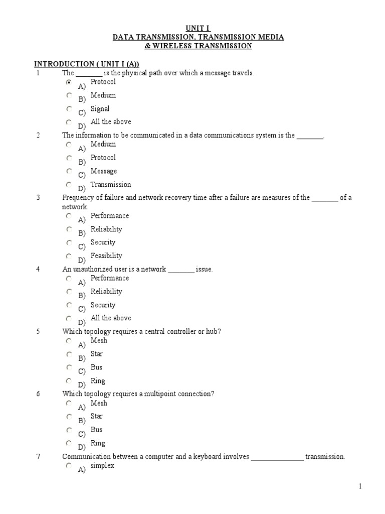 Data Transmission and Media Basics | PDF | Network Topology | Duplex ...