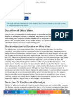 Doctrine of Ultra Vires