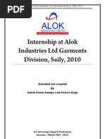 Download Apparel internship at Alok Report by ashpika SN37661863 doc pdf