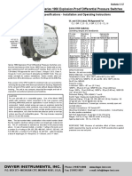 Series 1950 Explosion-Proof Differential Pressure Switches: Specifications - Installation and Operating Instructions
