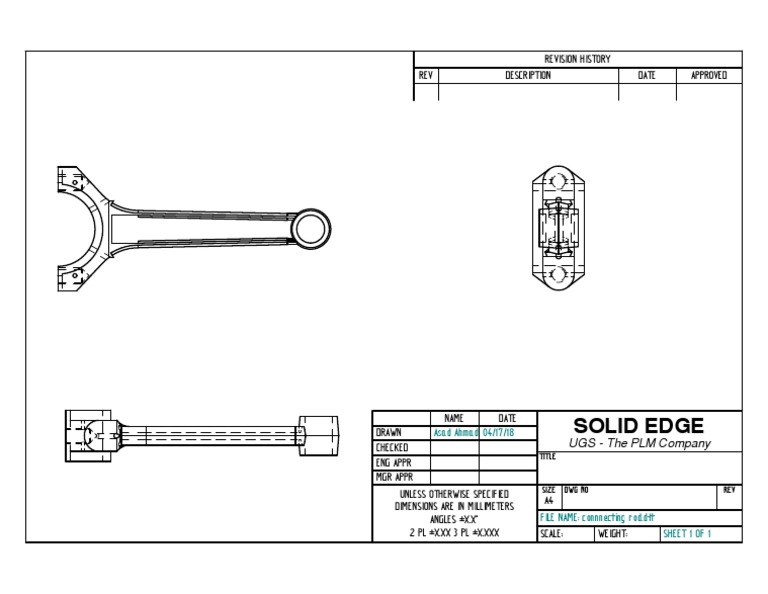 Solid Edge: Revision History REV Description Date Approved | PDF