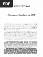 CANDIDO, Antonio. a Literatura Em 1972