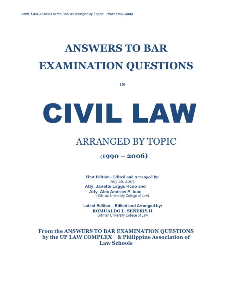 Bar Questions&Answers PDF