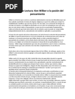 Reporte de Lectura Ken Wilber