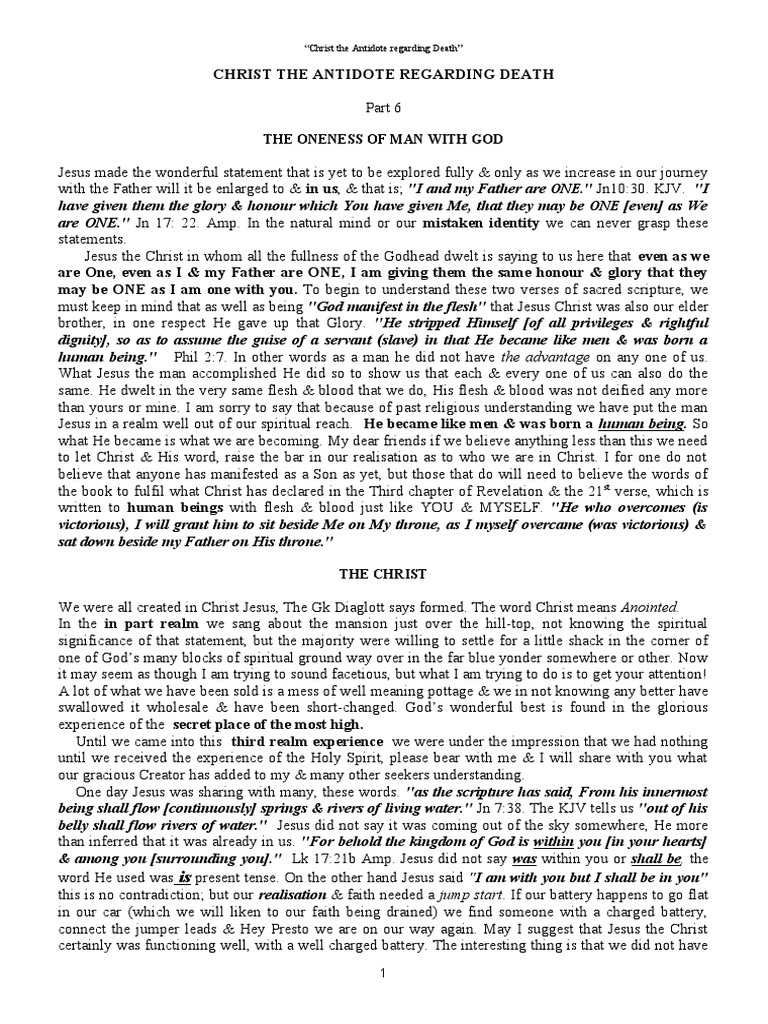 Part 06 Oneness. | PDF | Ishmael | Jesus