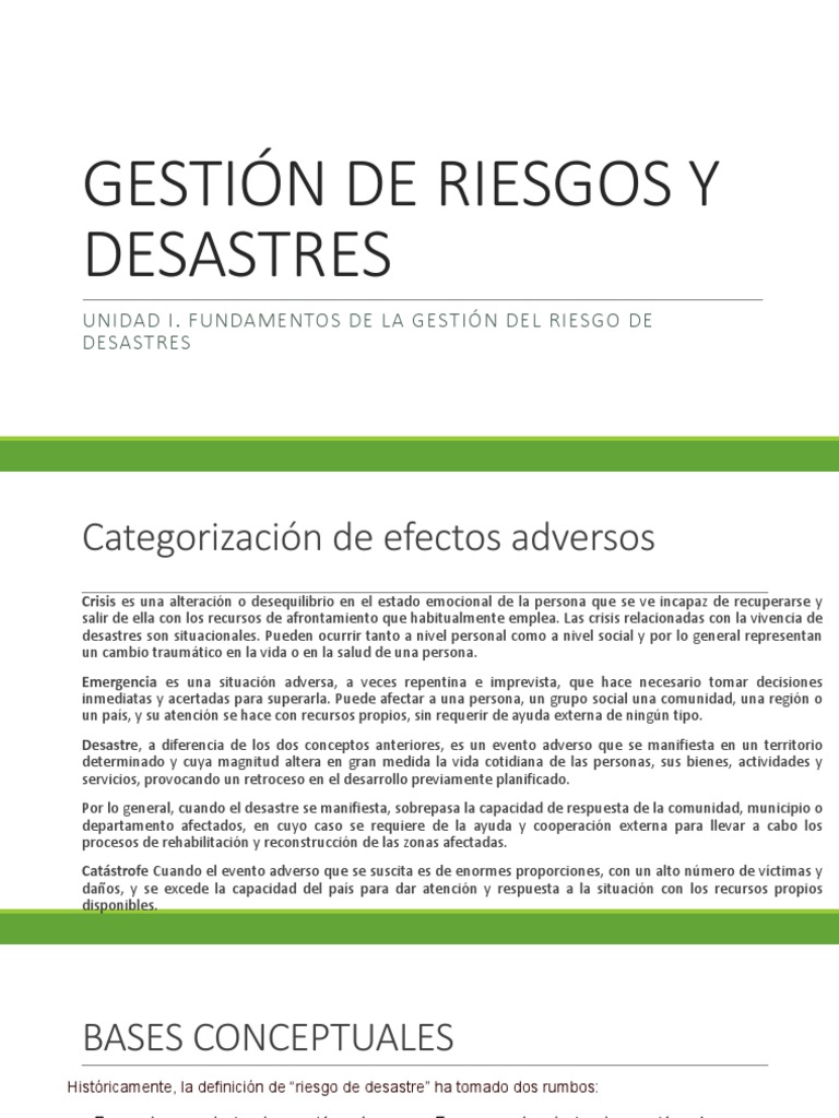 Gestión de Riesgos y Desastres: Fundamentos | PDF | Vulnerabilidad | Riesgo