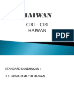 Ciri-Ciri Haiwan Tahun 3