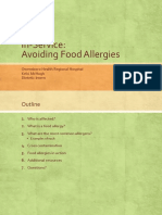 Food Allergies in Service