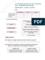 Fichas de Leitura de Alguns Poemas Da Obra "As Fadas Verdes"