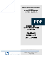 Porton Deslizante - Especificaciones Tecnicas