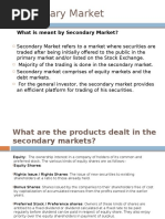 Secondary Markets