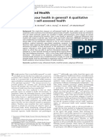 Perceived Health How Is Your Health in General? A Qualitative Study On Self-Assessed Health