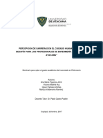 Percepción de Barreras en El Cuidado Humanizado, Un Desafío para Los Profesionales de Enfermería de La Clinica Atacama