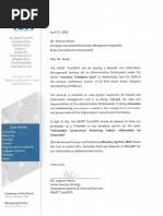 Letter of Invitation to Speaker