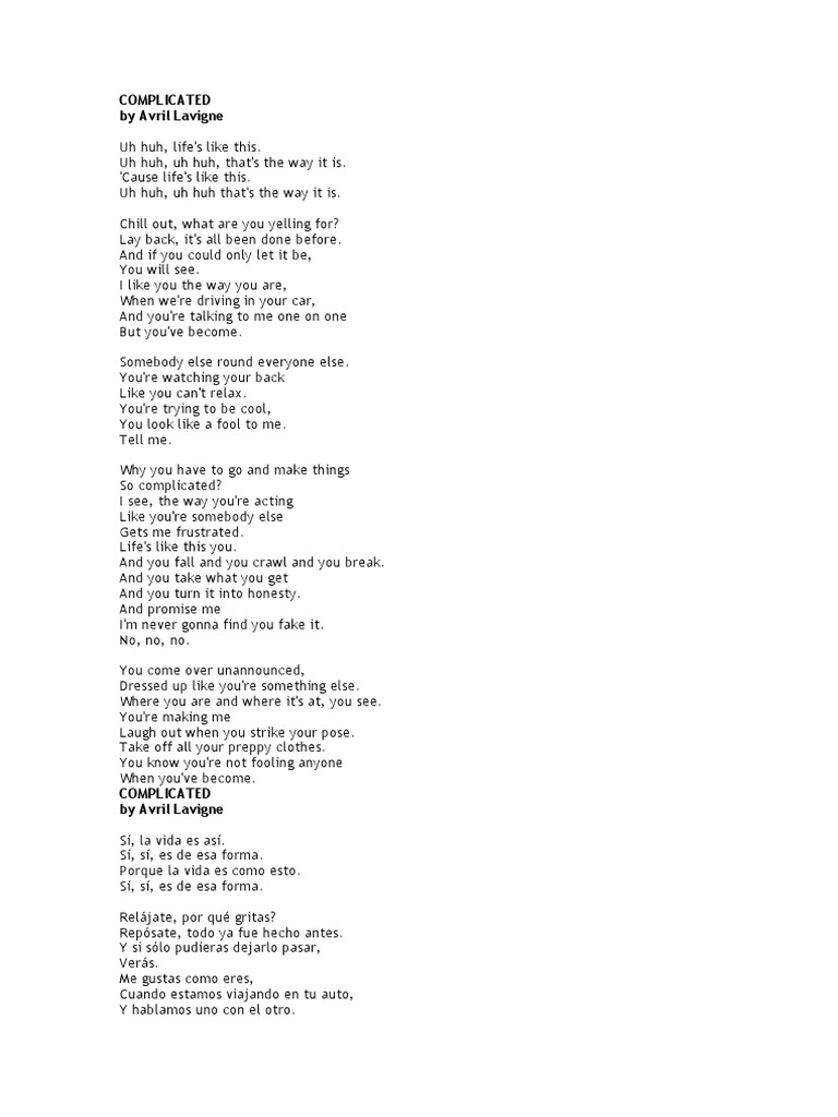 Complicated by Avril Lavigne