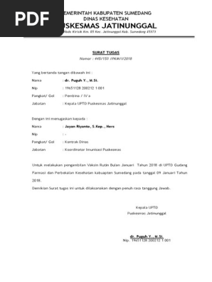 Cek 7+ Contoh Surat Tugas Untuk Vaksin | Contoh Surat Terbaru Terlengkap