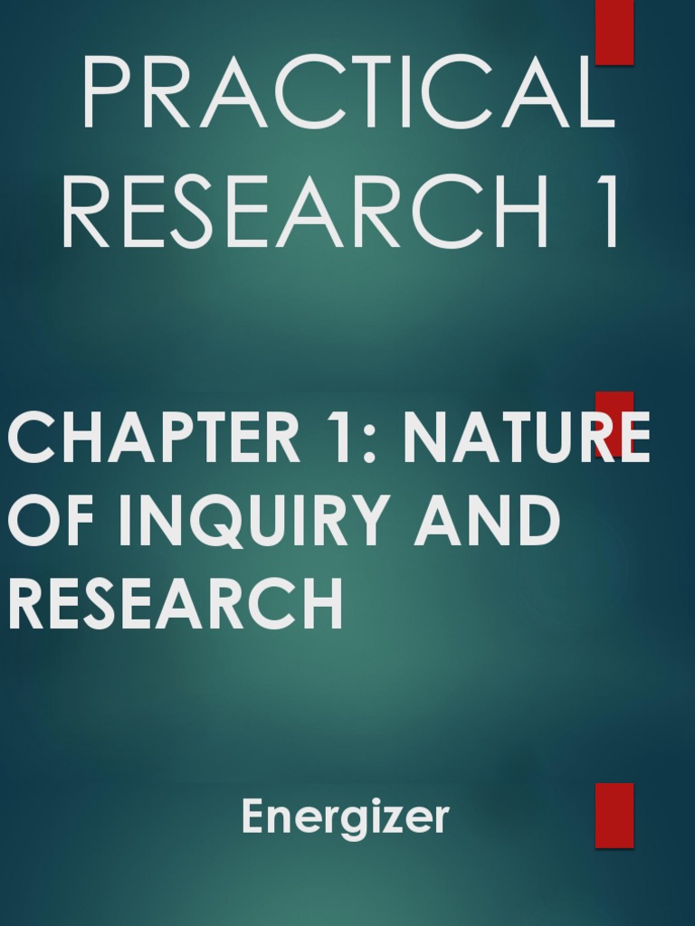 research 1 chapter